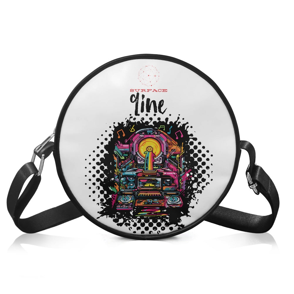 SURFACE 9INE Round crossbody bag MUSIC MIX PAINT