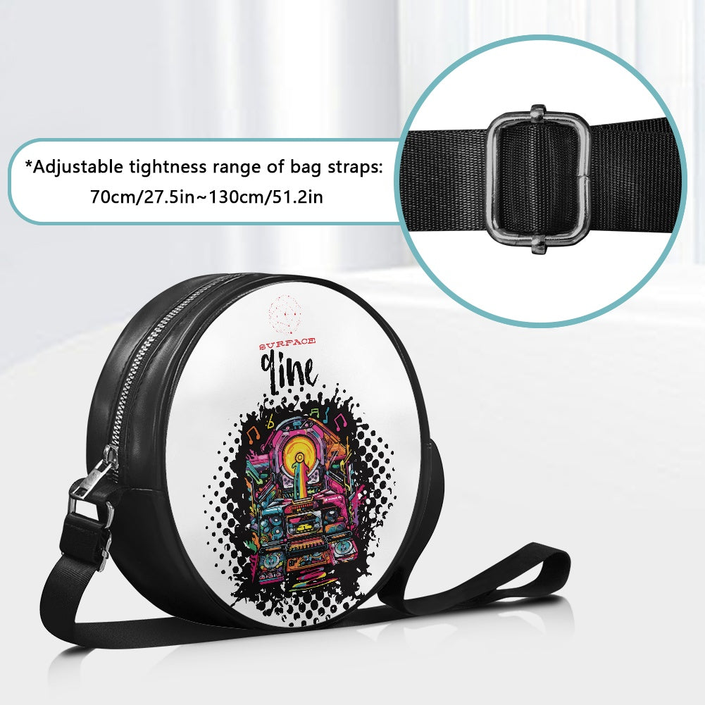 SURFACE 9INE Round crossbody bag MUSIC MIX PAINT