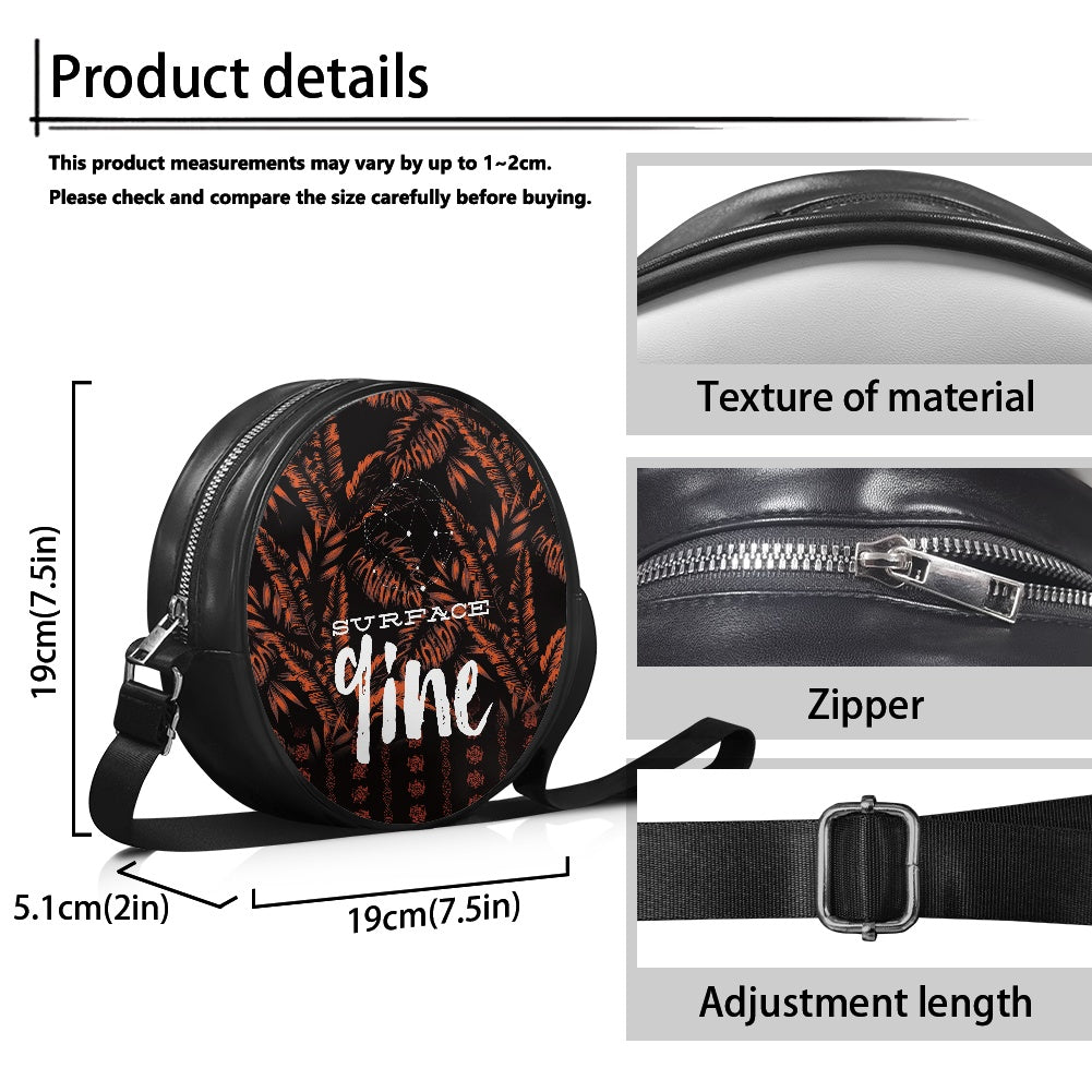 SURFACE 9INE Round crossbody bag PALM