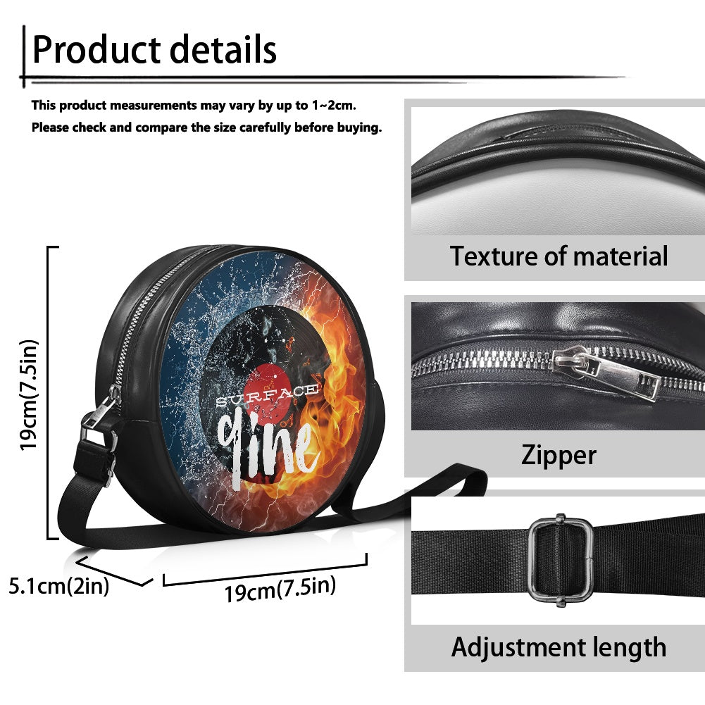 SURFACE 9INE Round crossbody bag FIRE/WATER RECORD