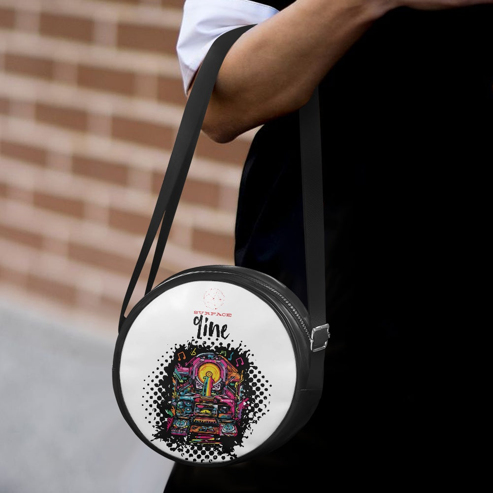 SURFACE 9INE Round crossbody bag MUSIC MIX PAINT