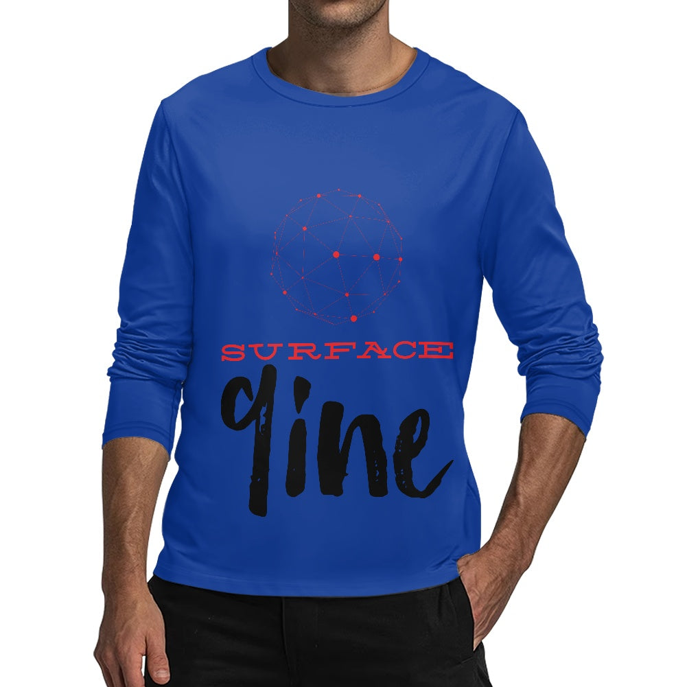 SURFACE 9INE Men's Long Sleeve T-Shirt/ NAVY BLUE