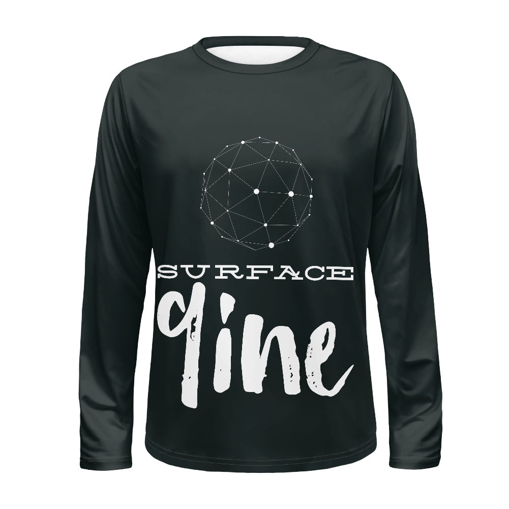 SURFACE 9INE Men's Long Sleeve T-Shirt/ BLACK