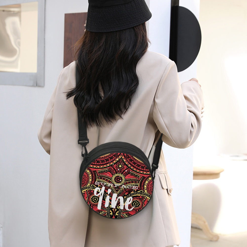 SURFACE 9INE Round Satchel Bag COLOR PRINT