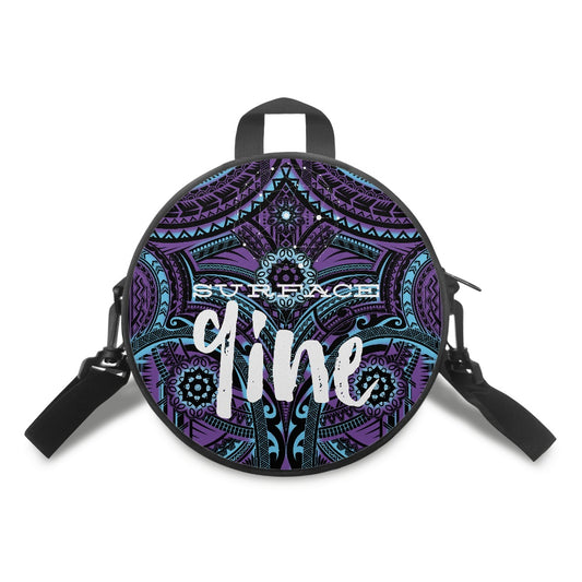 SURFACE 9INE Round Satchel Bag PURP/TEAL PRINT