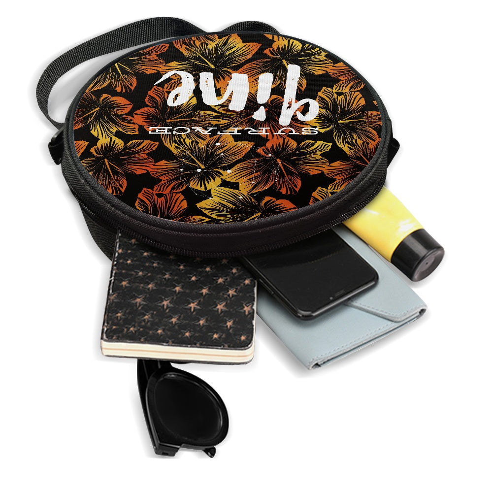 SURFACE 9INE Round Satchel Bag FLOWER PRINT