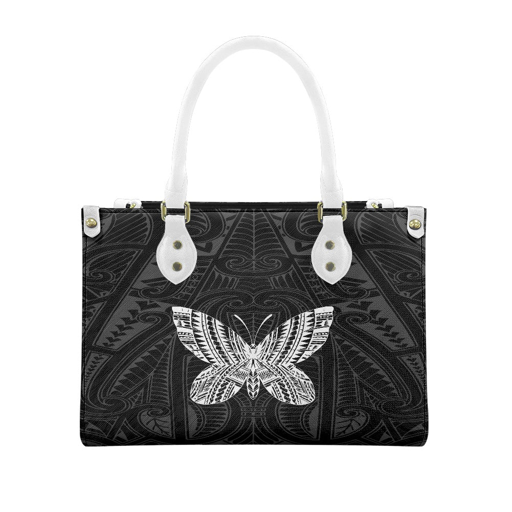 SURFACE 9INE Women's PU leather twill handbag BLK/BUTTERFLY