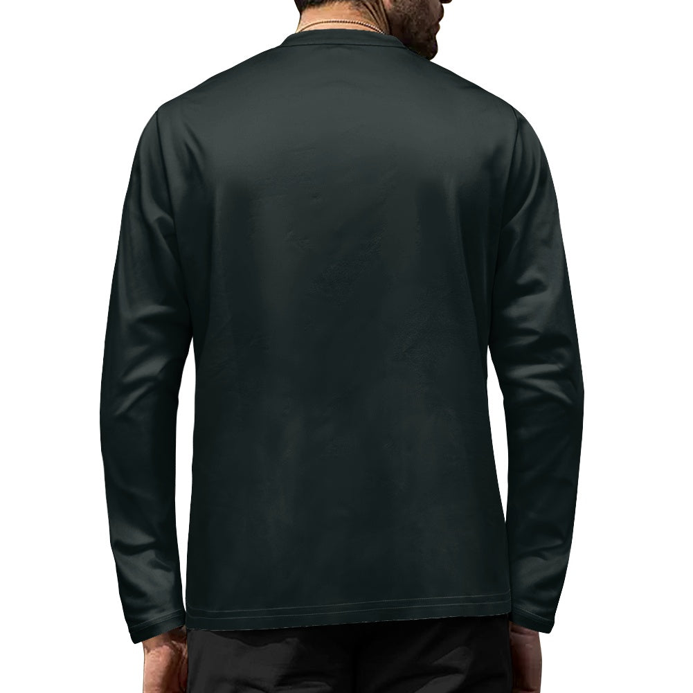 SURFACE 9INE Men's Long Sleeve T-Shirt/ BLACK