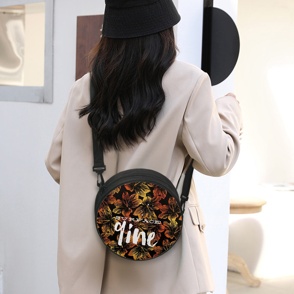 SURFACE 9INE Round Satchel Bag FLOWER PRINT