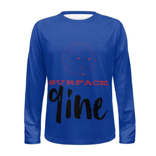 SURFACE 9INE Men's Long Sleeve T-Shirt/ NAVY BLUE